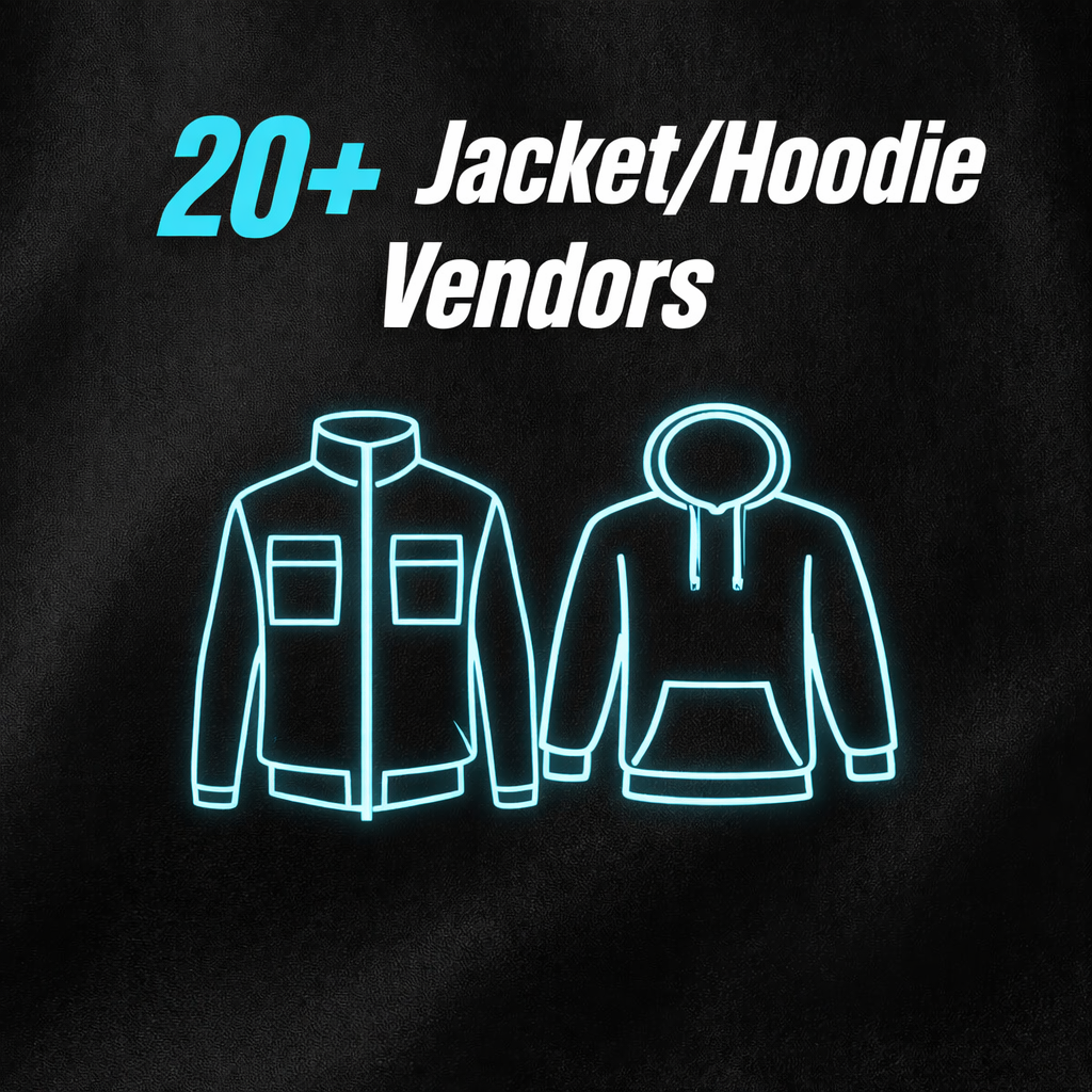 20+ Jacket/Hoodie Vendors